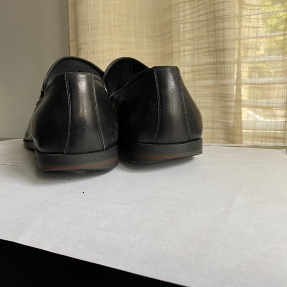 Gucci black leather loafers size 40 moccasins slip-in’s slides Italy slip-ons